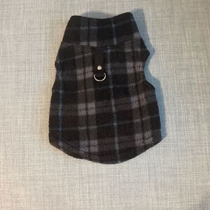 Plaid Dog Vest with D-Ring - size small